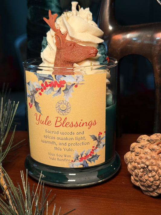 Yule Blessings Ritual Candle