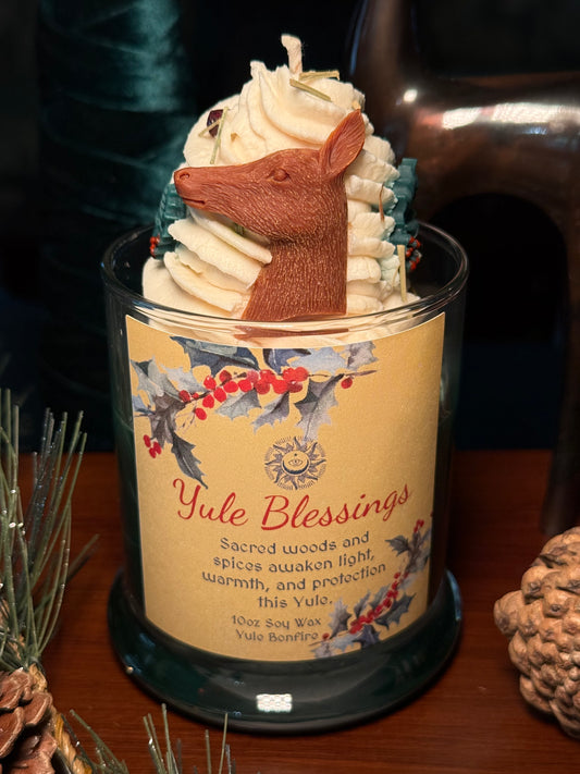 Yule Blessings Ritual Candle